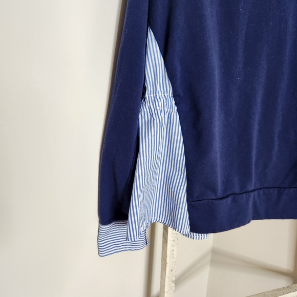 Vineyard Vines Medium NWOT mixed medium tie back blue white top - Picture 5 of 7